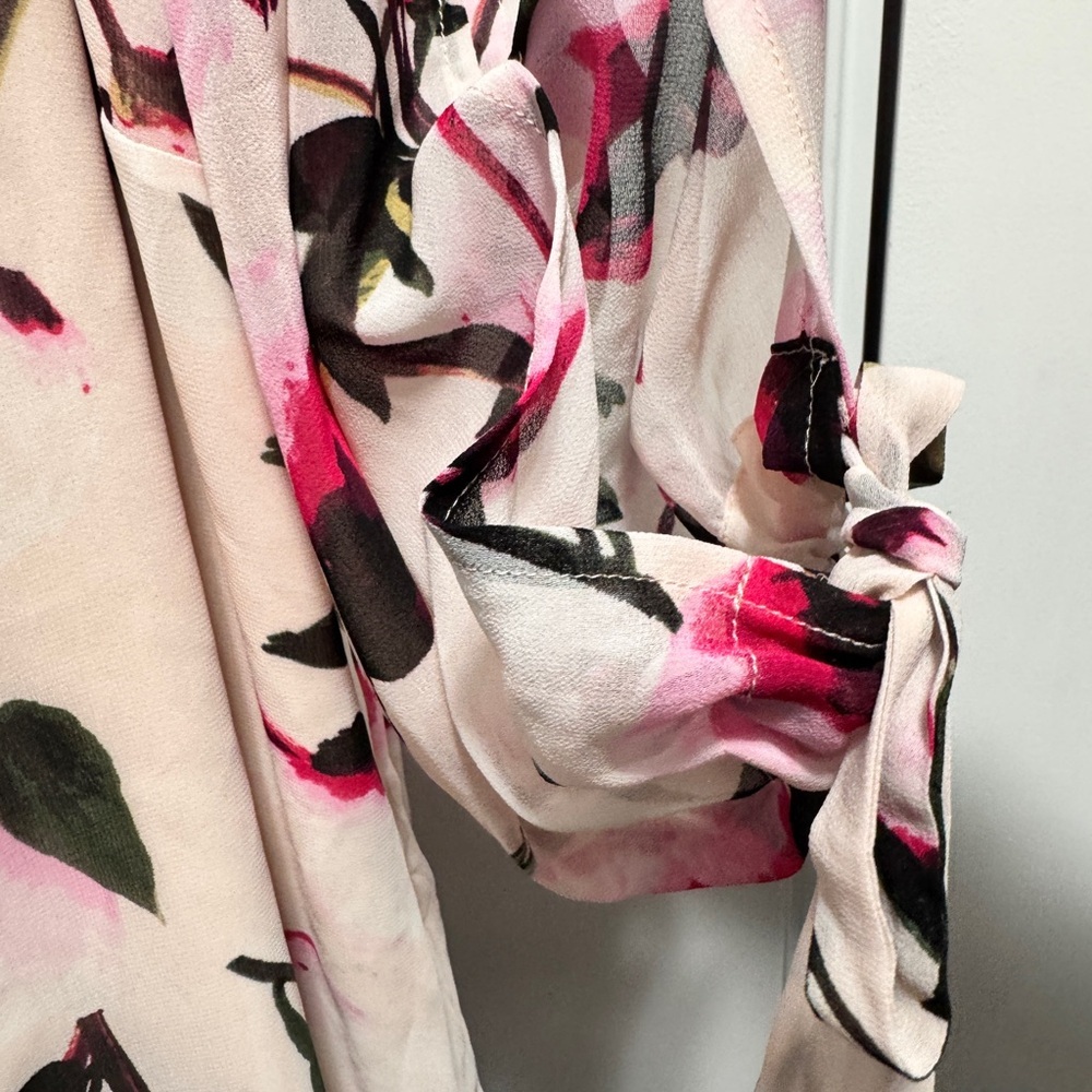 Le Chateau Floral Off Shoulder Blouse Pink - Picture 8 of 13